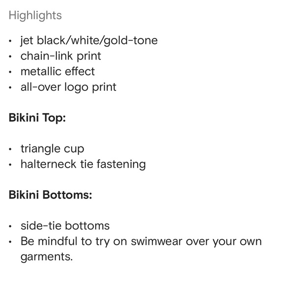 BALMAIN**Chain-Linked Embossed Bikini Set**US/Sm. $640 - Picture 7 of 8